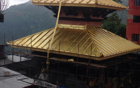 पुनर्निमार्ण सकिएको मनकामना मन्दिर। फोटो सौजन्य: नरेन्द्रबाबु श्रेष्ठ