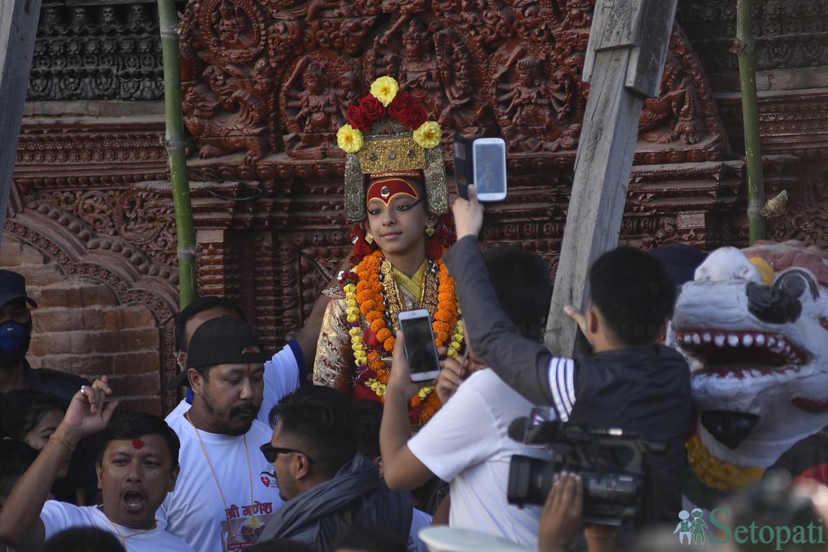 आजको तस्विरमा इन्द्रजात्रा