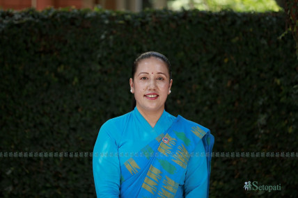 -प्रतिष्ठान अध्यक्ष रीता थापा मगर। तस्बिरः नवीनबाबु गुरूङ/सेतोपाटी