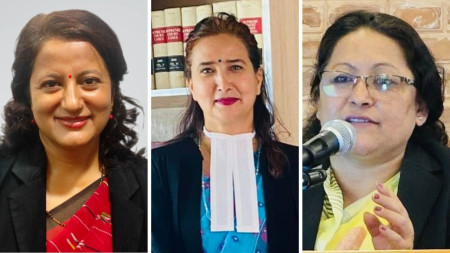 मकवानपुरकी न्यायाधीश अवनी, कानुन व्यवसायीहरू शर्मिला र निशा।