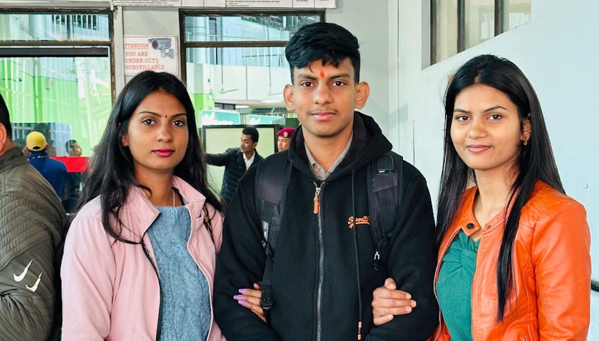 सन्तराम हरिजनका तीन सन्तान — सिर्जना, सन्दीप र स्मृति।