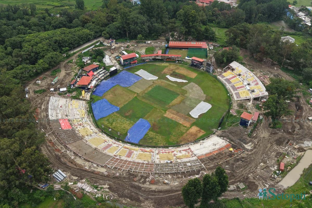 कीर्तिपुर क्रिकेट मैदानमा भदौ मसान्तमा प्यारापिटको काम सकिने