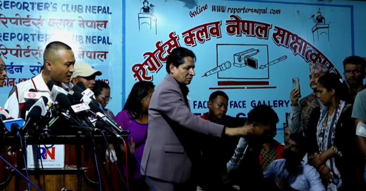 सुदन गुरूङले गरेको पत्रकार सम्मेलनमा विवाद,  युवाहरूबीच कुटाकुट