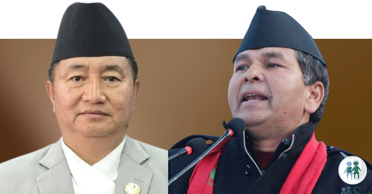 बहादुरसिंह लामा (बायाँ) र प्रकाश रसाइली स्नेही