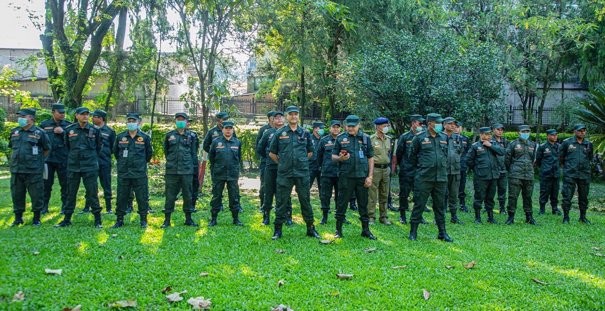 काठमाडौं नगर प्रहरी। तस्बिरः काठमाडौं महानगरपालिका