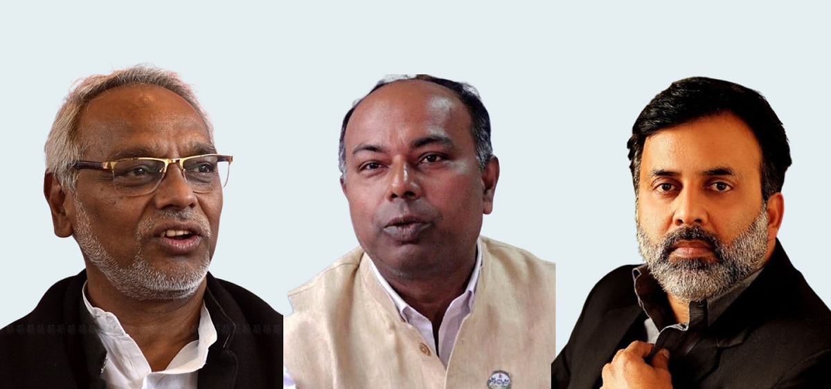 राजेन्द्र महतो, मनिष सुमन र शरदसिंह यादव। फाइल तस्बिर।