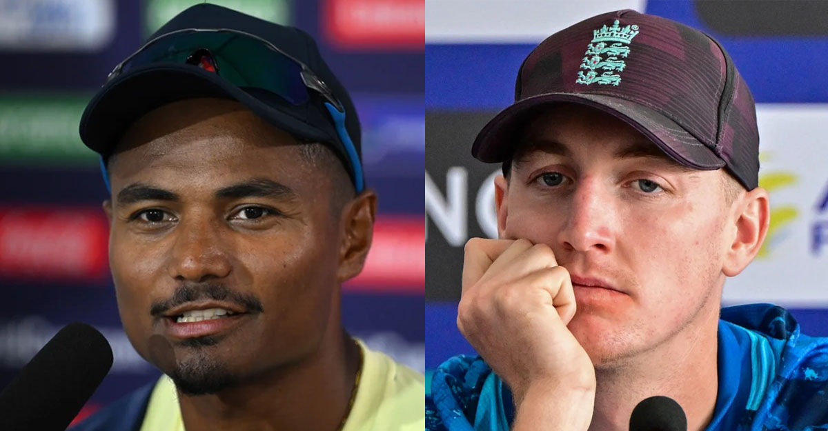 रोहित पौडेल र ह्यारी ब्रुक।